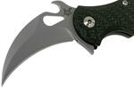 FX-599TiCS FOX knives KARAMBIT FRAME LOCK WITH CARBON FIBER HANDLE BEAD BLASTED BLADE