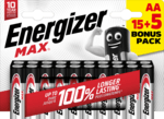 Energizer Max AA alkalické batérie 15+5 20ks E303329900