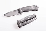 LionSteel SR22 G Titanium Grey vreckový nôž 8 cm, bronzová, titán, rozbíjač skla