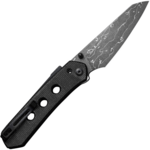 CIVIVI C22036-DS2 Vision FG vreckový nôž 9 cm, damašek, čierna, Micarta