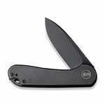 We Knife WE18062X-3 Elementum zsebkés 7,5 cm, Black Stonewash, fekete, titán