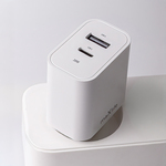 OEM0101314 Maxlife MXTC-06-20AC PD QC töltő 1x USB-C 1x USB 20W fehér + USB-C - Lightning kábel 20