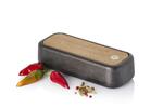 MO32 AdHoc Zásobník na pepř Spice box Potta litinový s dřevěným víkem délka 17cm
