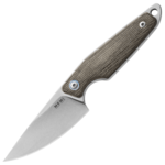 MKM MK MA01-GC MAKRO 1 Drop Point univerzális kés 7,3 cm, kőmosott színű, zöld, Micarta, bőrtok