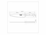 Tramontina 21131/198 Polywood kuchynský nôž univerzálny 20cm, hnedá/blister