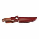 Herbertz 53054 všestranný nôž na opasok 9 cm, damašek, drevo Cocobolo, kožené puzdro