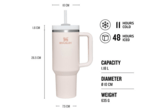 10-11673-115 STANLEY The Quencher H2.O FlowState™ Rózsakvarc termosz, rózsaszín, 1,18L