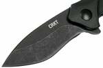 CRKT CR-K221KKP FORESIGHT™ BLACKOUT zsebkés rásegítéssel 9 cm, fekete Stonewash, fekete, FRN