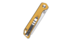 Kizer V3458RN4 Begleiter Mini Yellow vreckový nôž 7,3 cm, fialová, G10