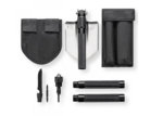 Herbertz 55016 multifunkčný skladací rýľ, 13 funkcií, nerezová oceľ, hliník, čierna, nylonové puzdro