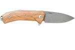 KUR UL LionSteel Liner Lock Sleipner Blade, OLIVE WOOD handle, IKBS