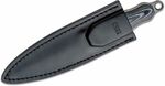 CRKT CR-2075 SHRILL™ BLACK GREY taktický nôž - dýka 12 cm, šedočierna, Micarta, kožené puzdro